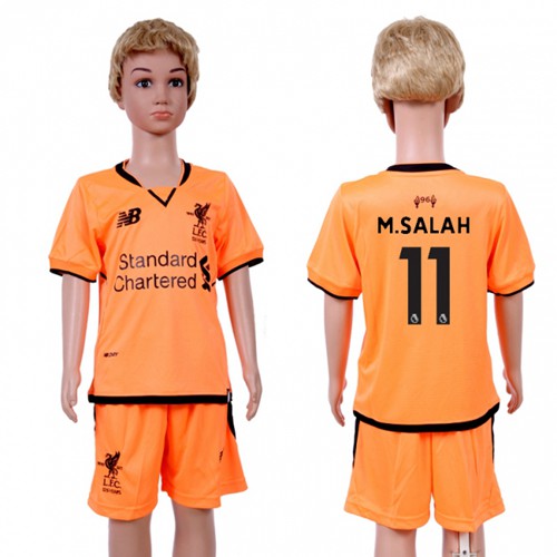 Liverpool #11 M.Salah Sec Away Kid Soccer Club Jersey